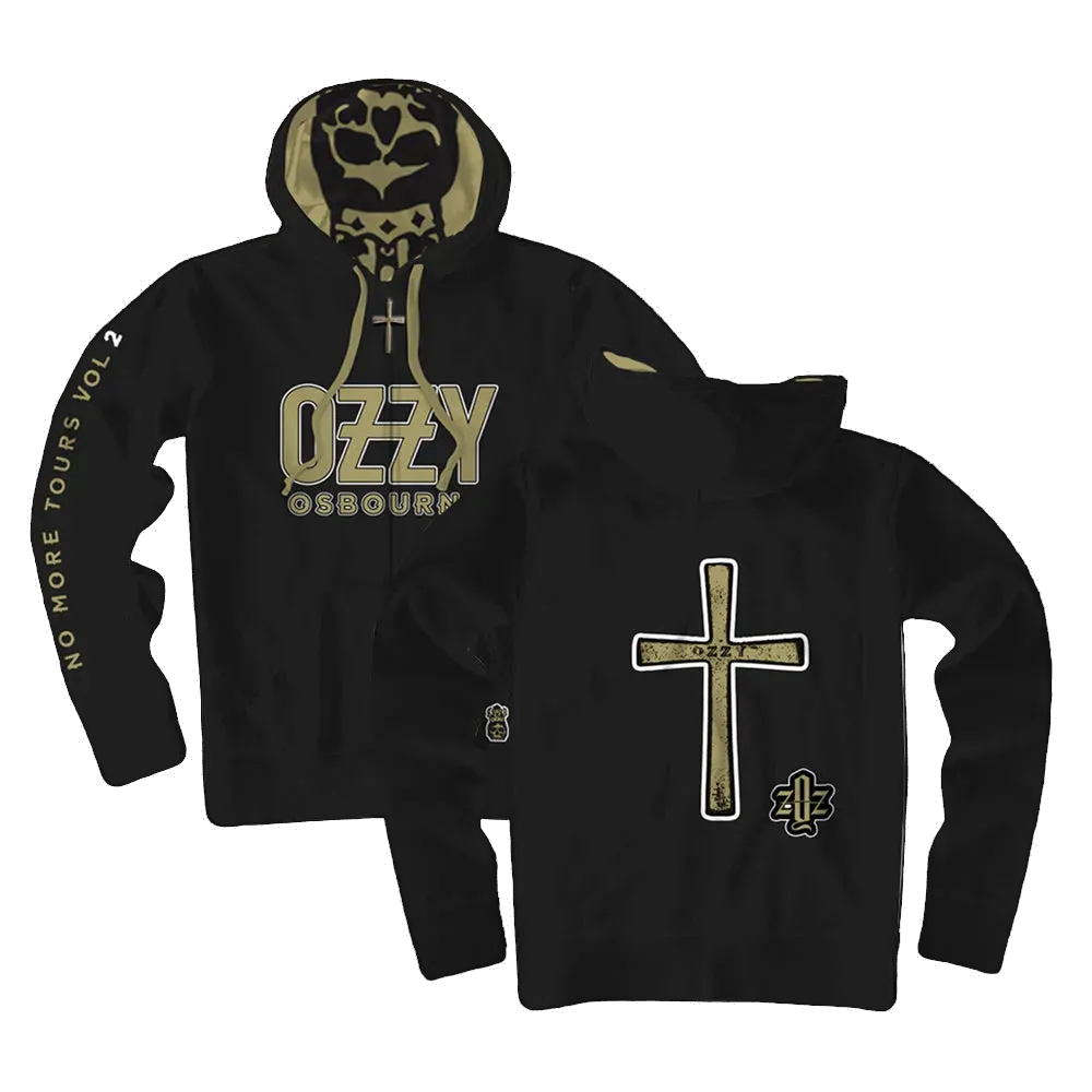 No More Tours Black Zip Hoodie – Ozzy Osbourne Official Store