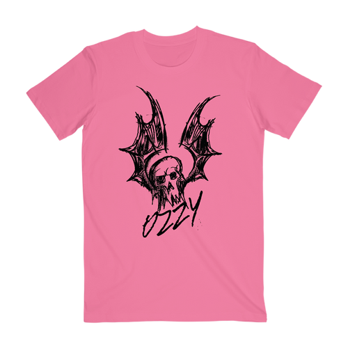 Bat Sketch Pink Tee